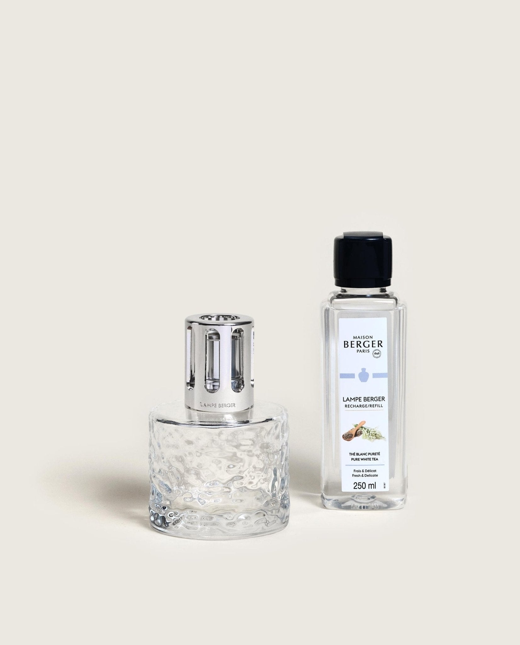 Lampe Berger Mirage Klar - Aromatischer Weißer Tee / Zarte Baumwollblüte von Maison Berger