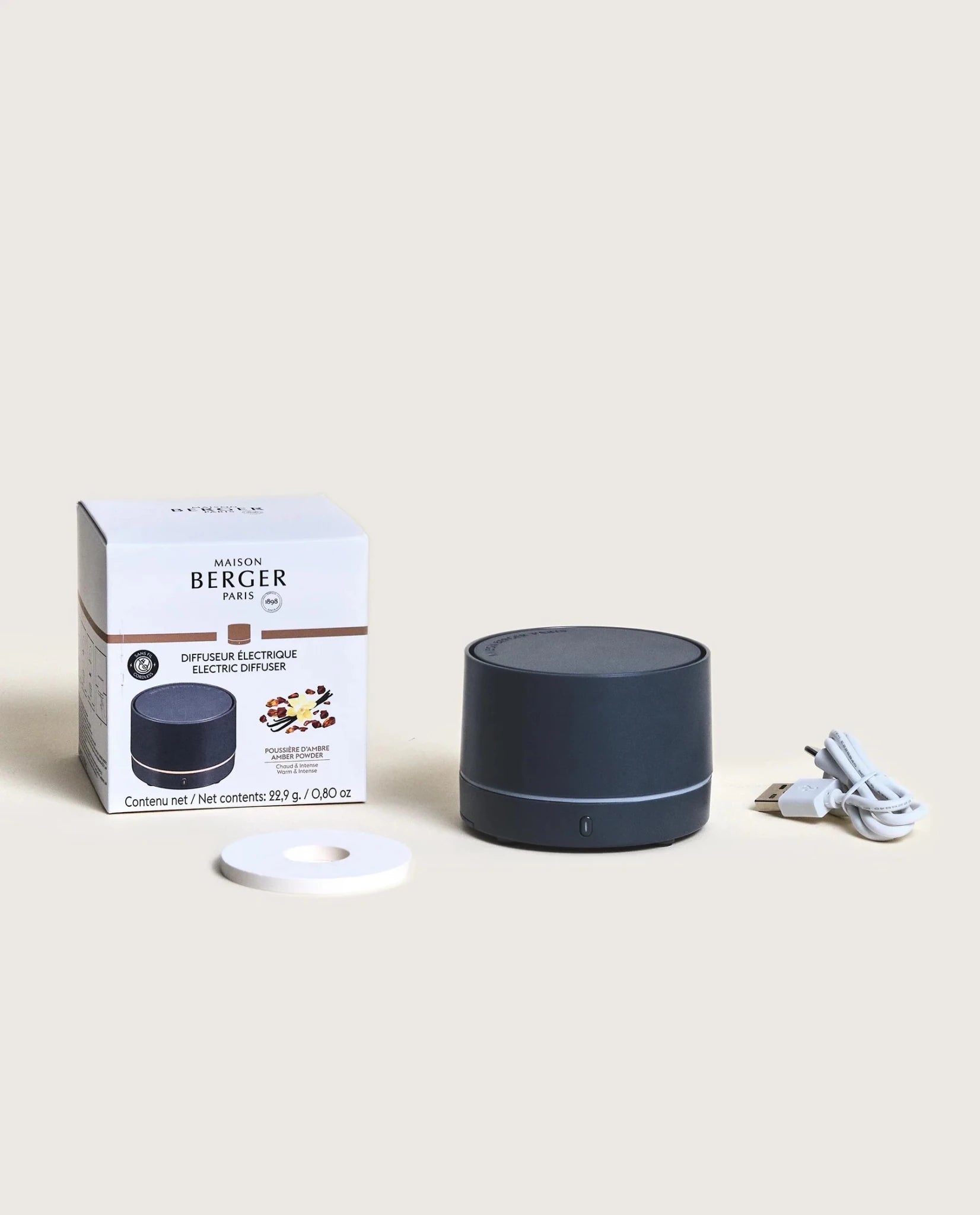 Portable Aroma Diffuser Nomade Grau - Pudriger Amber von Maison Berger