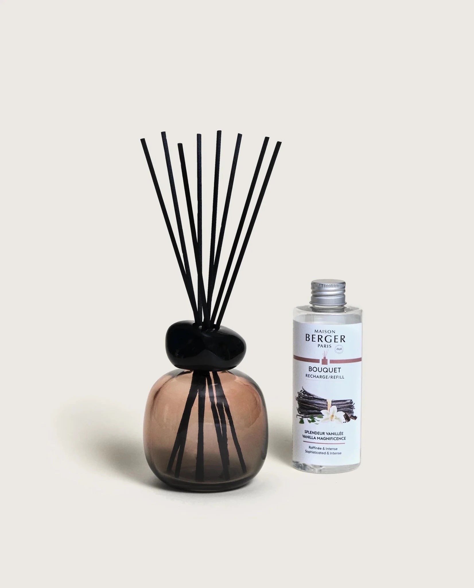 Raumduft Diffuser Mineral Nude/Schwarz - Zauber der Vanille von Maison Berger