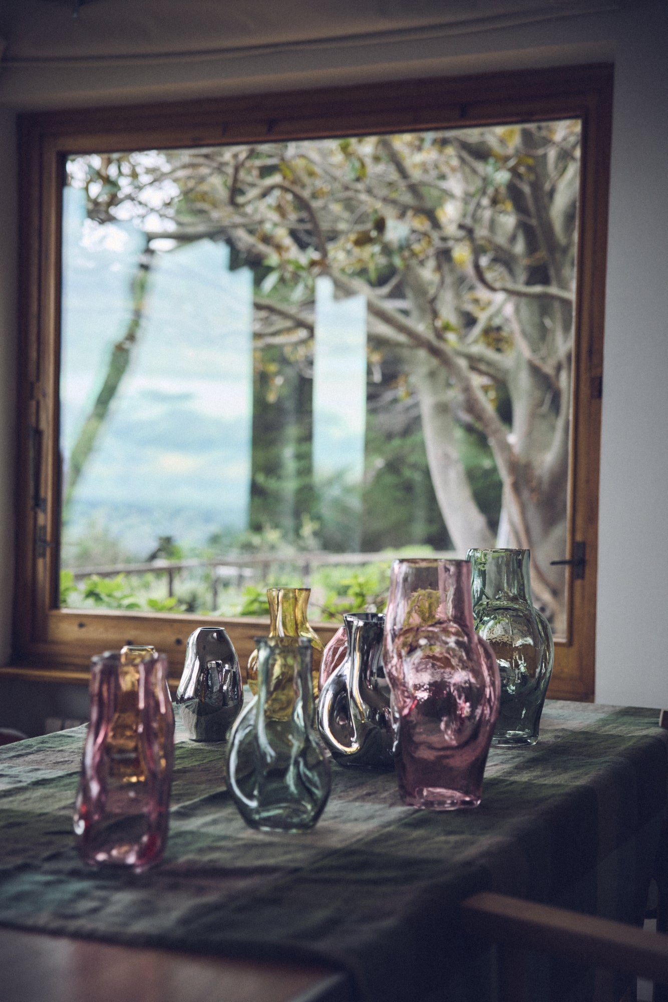 Vase Gleam, olive