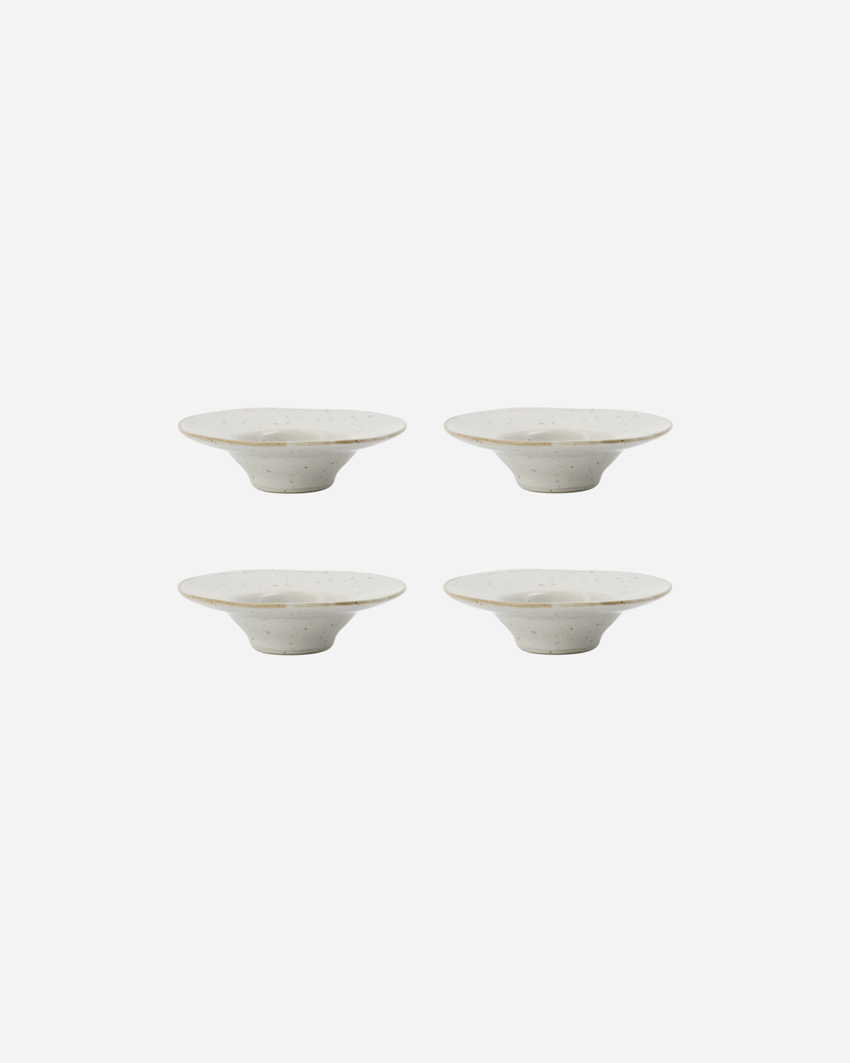 Eierbecher pion, Weiß/Grau, Set von 4
