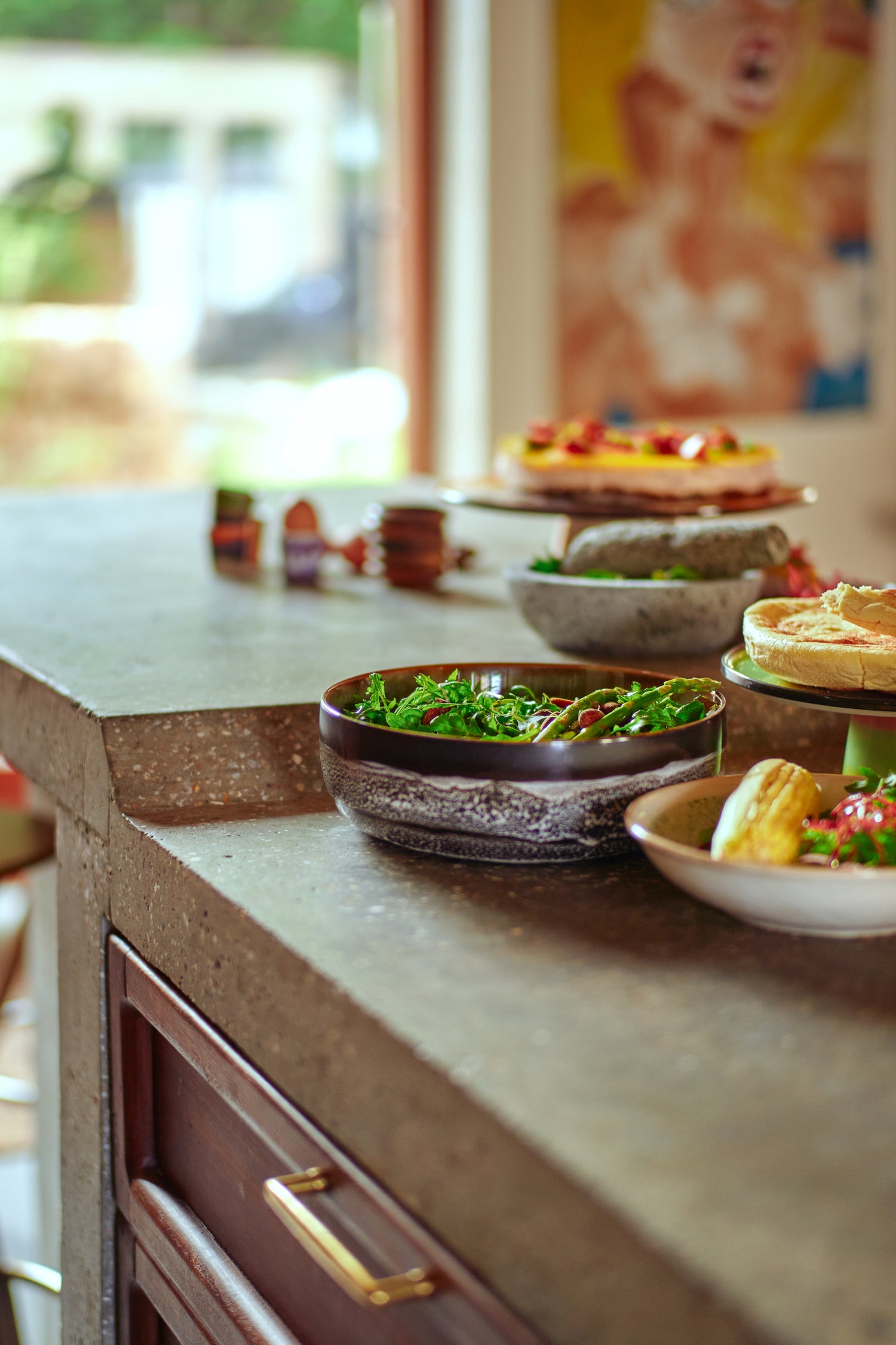 70s ceramics: Salatschüssel, Bowl, Rock on