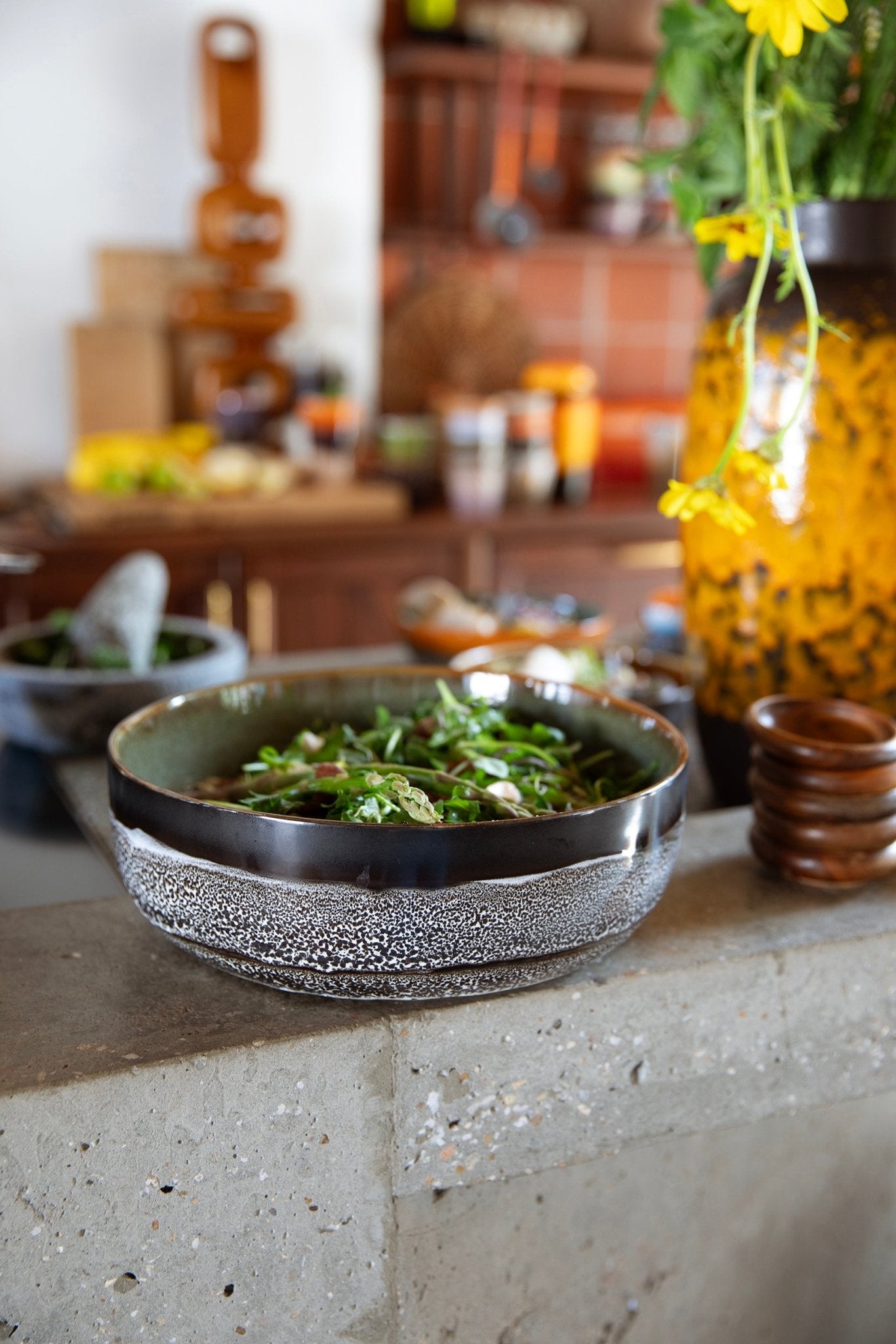 70s ceramics: Salatschüssel, Bowl, Rock on von HKliving