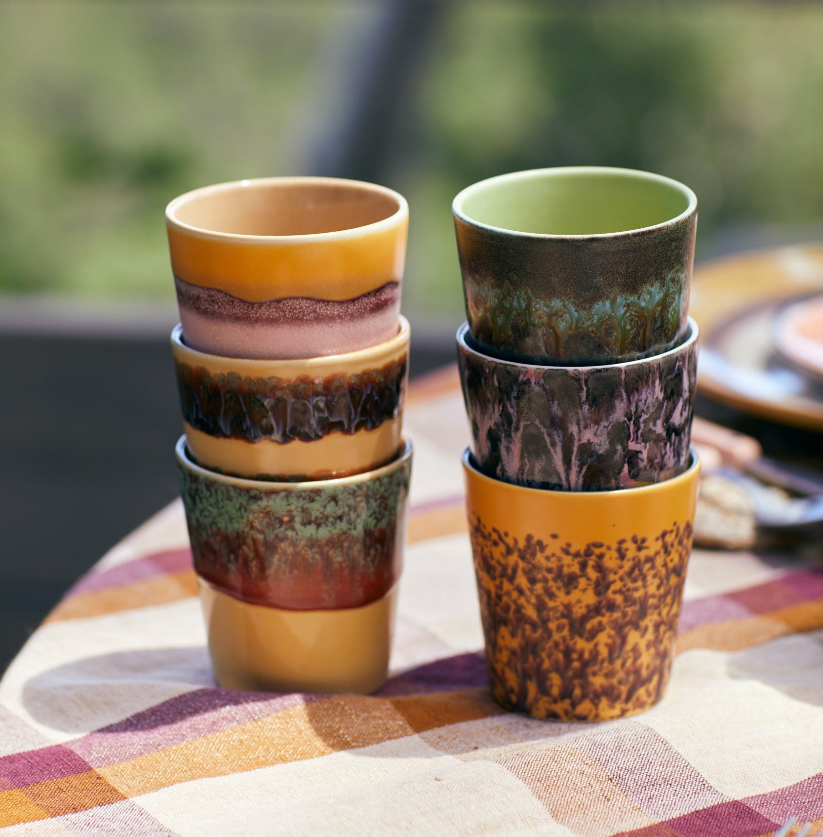 70's ceramics: Tassen - Set Valley, Set von 6 von HKliving