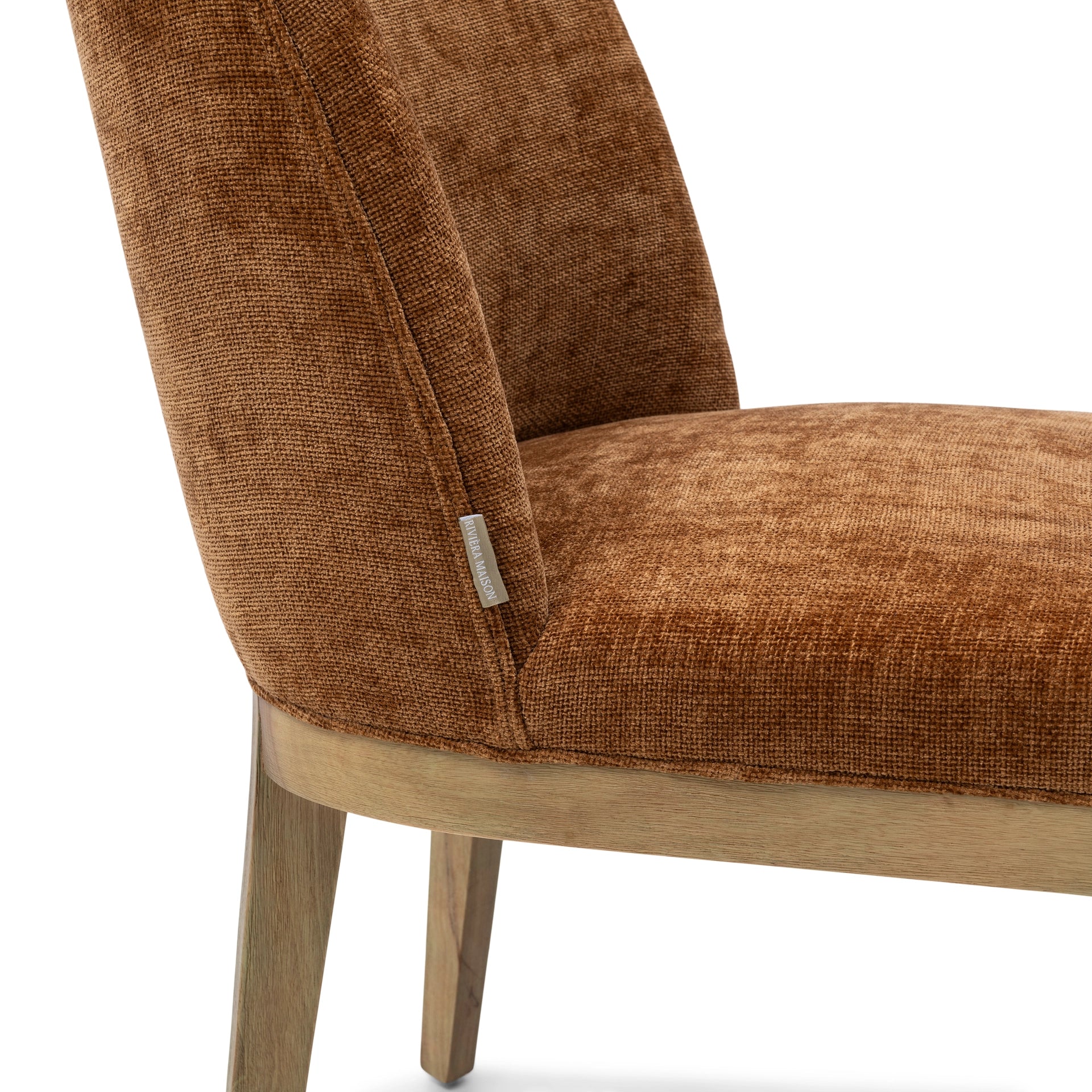 Riviera Maison Esszimmerstuhl Whistler – ohne Armlehnen Maroon Brown von Rivièra Maison