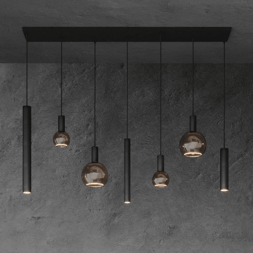 4300 - Riva Pendelleuchte gerade 145cm - 7 Lichter von ZTAHL