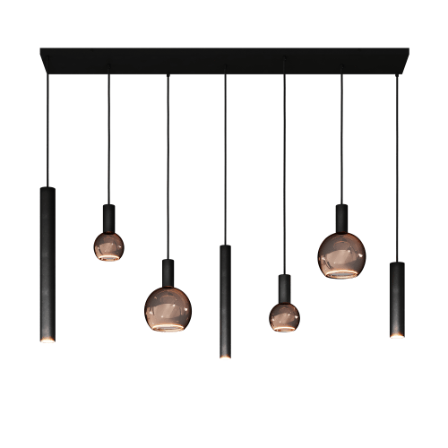 4300 - Riva Pendelleuchte gerade 145cm - 7 Lichter von ZTAHL