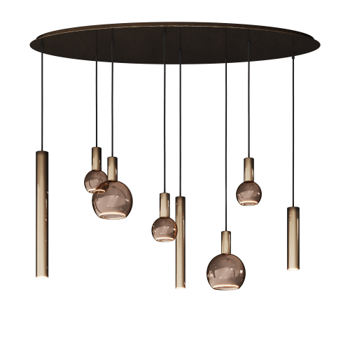 4310 - Riva Pendelleuchte oval 140cm - 8 Lichter von ZTAHL
