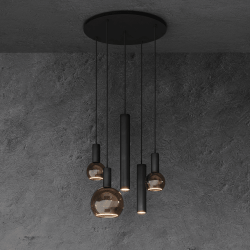 4330 - Riva Pendelleuchte rund Ø50 cm - 5 Lichter von ZTAHL