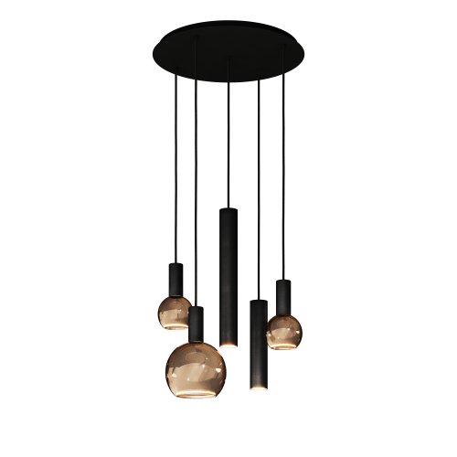 4330 - Riva Pendelleuchte rund Ø50 cm - 5 Lichter von ZTAHL