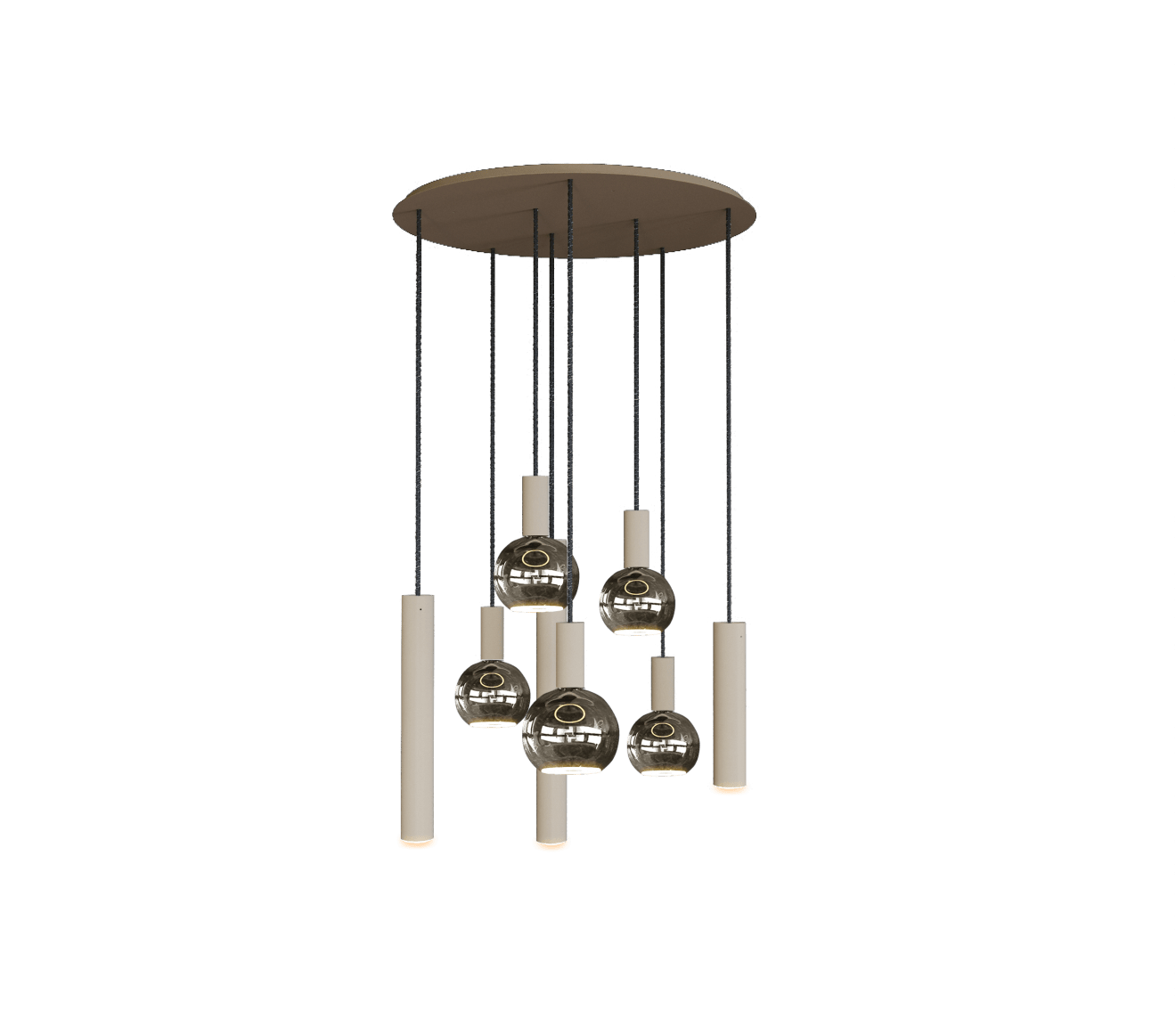 4335 - Riva Pendelleuchte rund Ø35 cm - 8 Lichter von ZTAHL