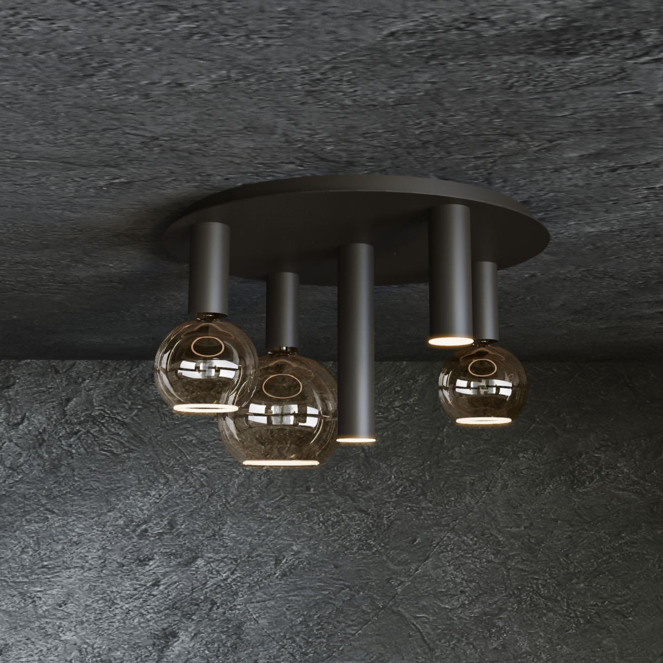 4360 - Riva Deckenleuchte rund Ø50 cm - 5 Lichter von ZTAHL