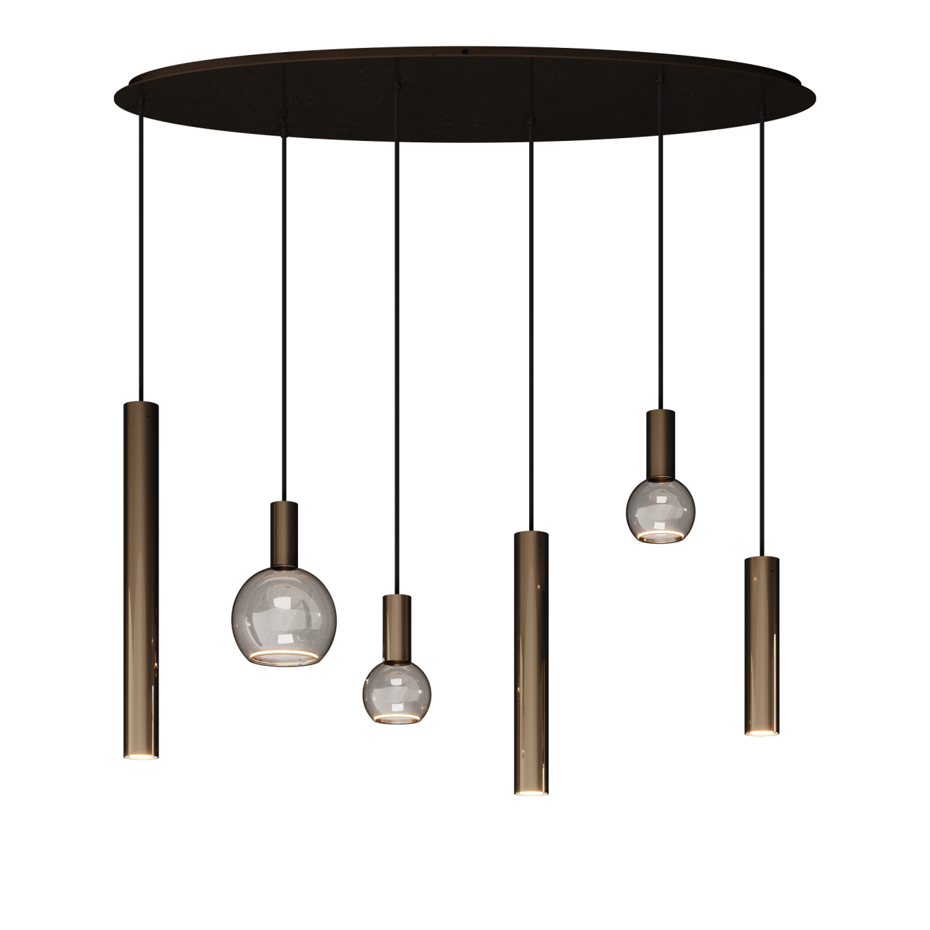 4395 - Riva Pendelleuchte oval 120cm - 6 Leuchten von ZTAHL
