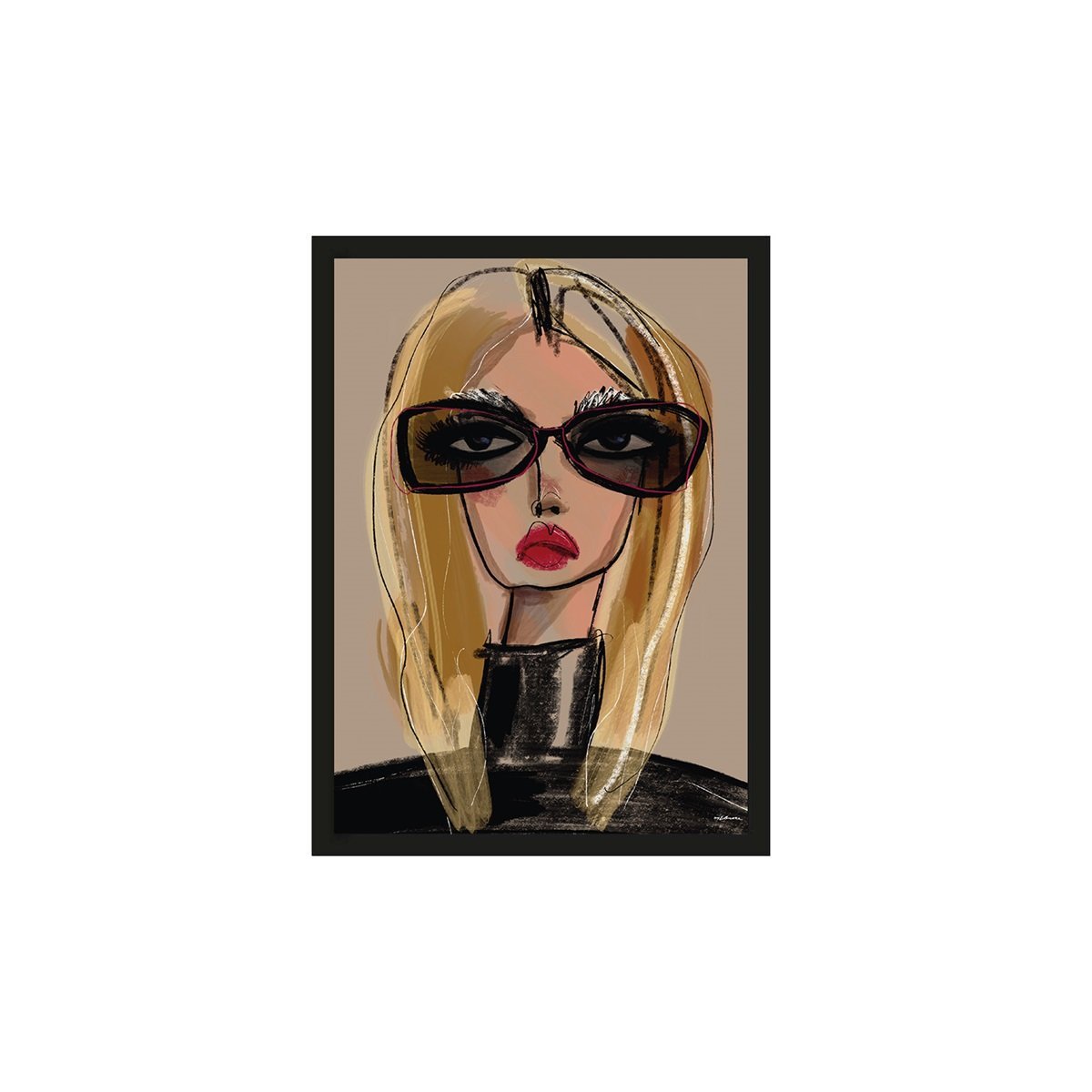 Poster She Knows, inkl. Rahmen von Urban Cotton