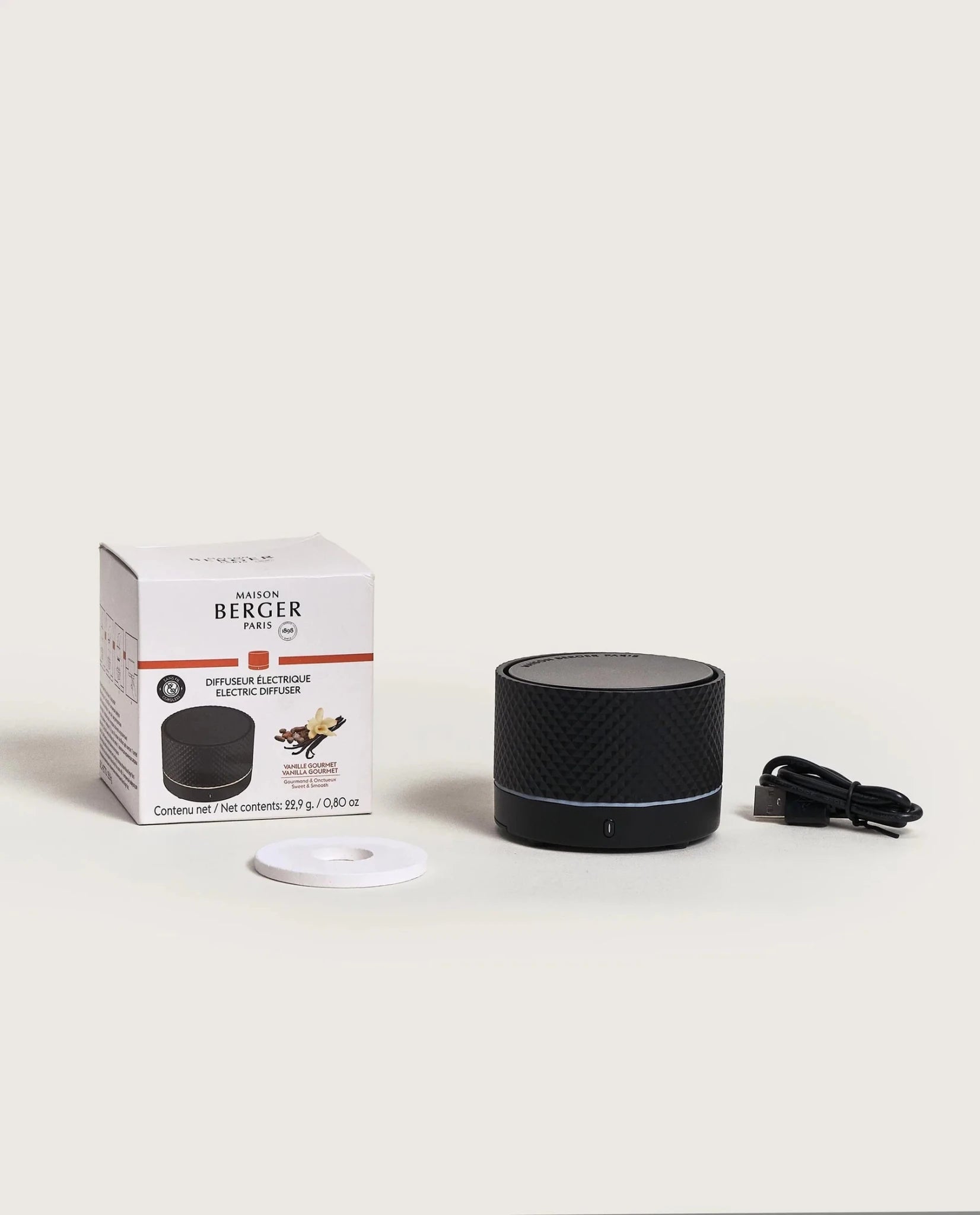 Portable Aroma Diffuser Nomade Schwarz - Leckere Vanille von Maison Berger