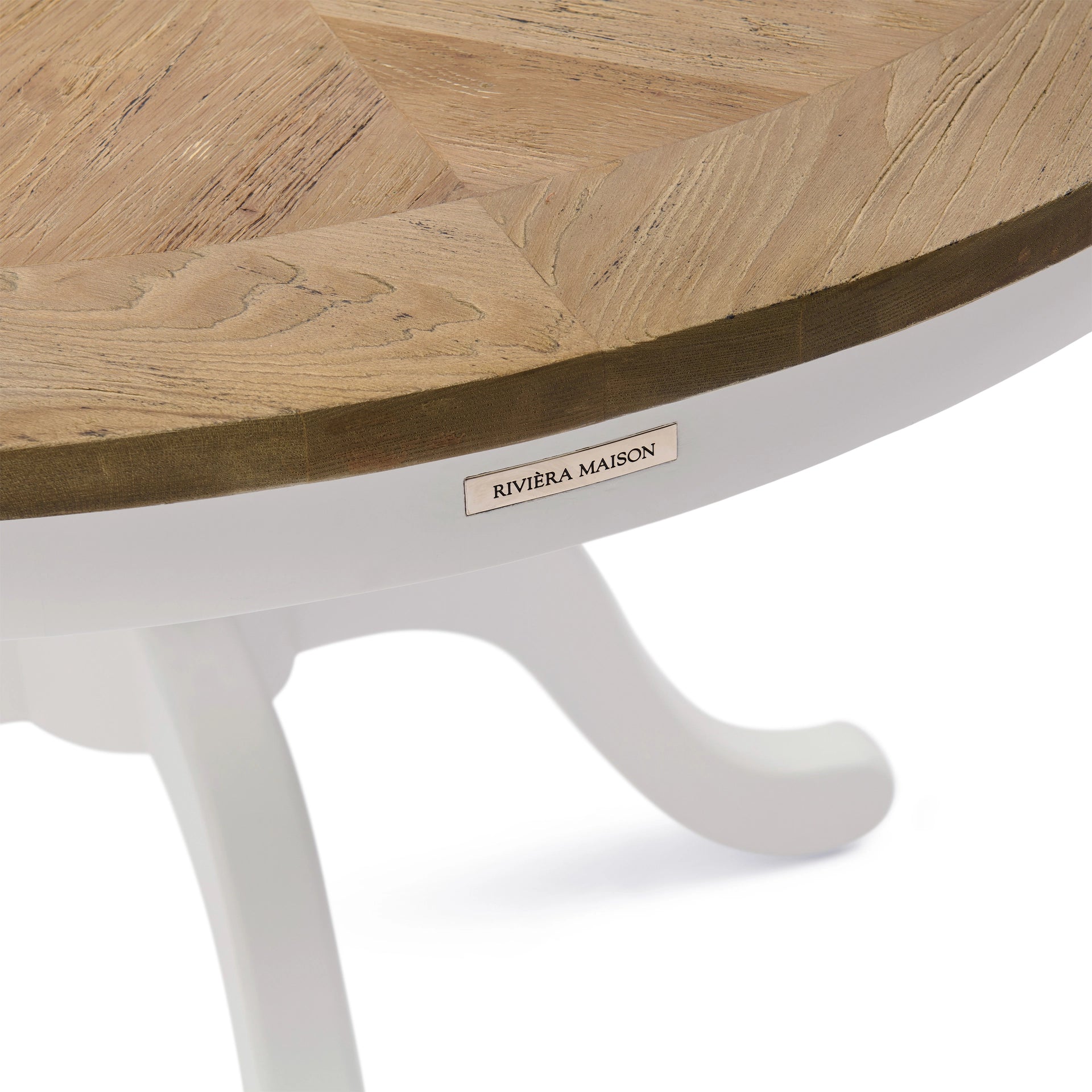 Le Marais Dining Table D120, White von Rivièra Maison