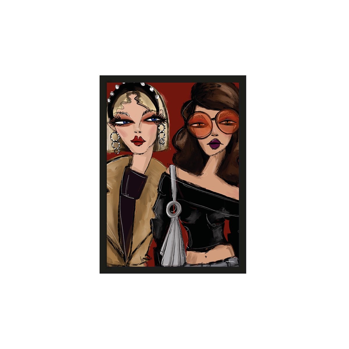 Poster Fall Friends, inkl. Rahmen von Urban Cotton