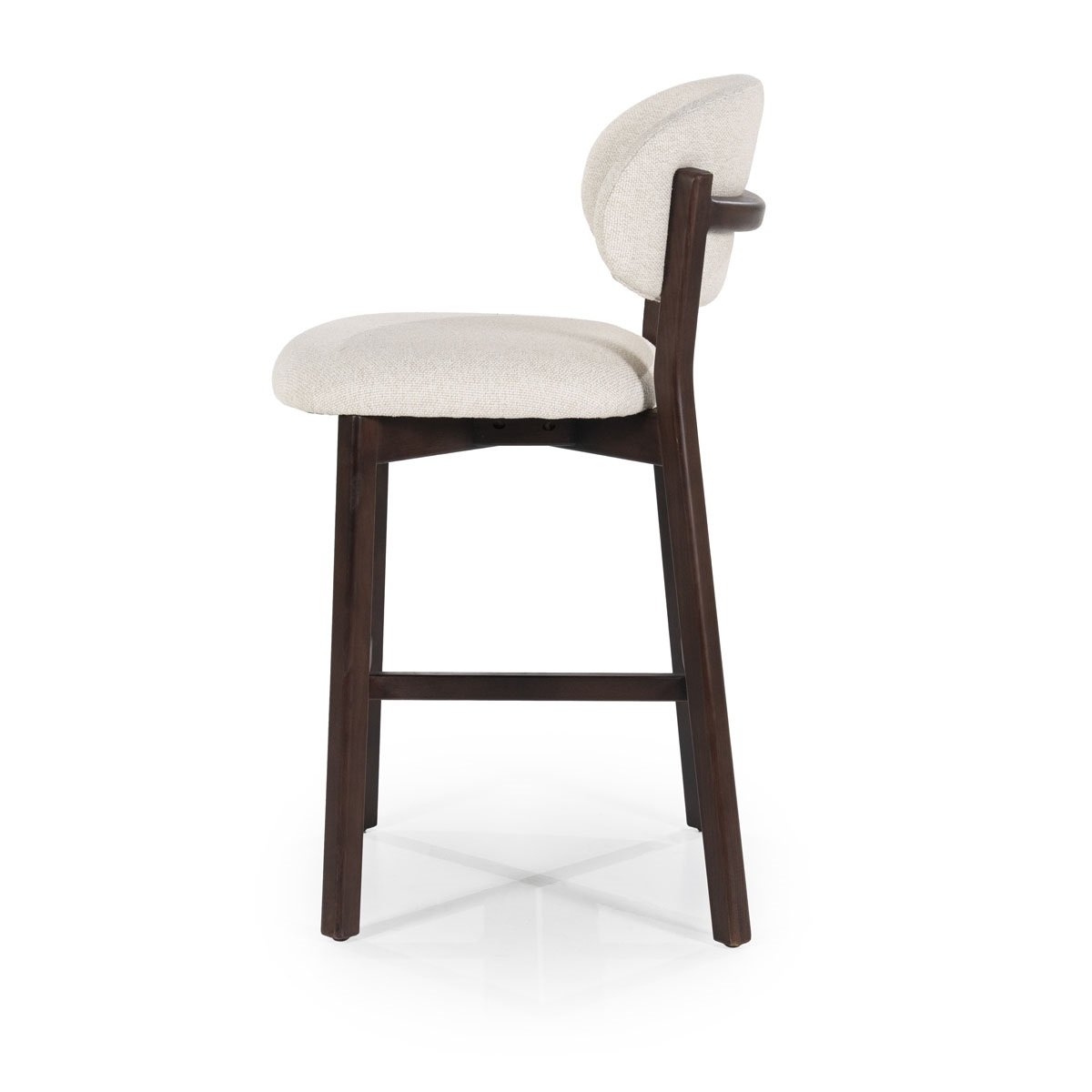 Barstuhl Mikky Dunkelbraun - Beige SH 68,5 cm von Eleonora