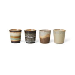 70s ceramics: Eierbecher, granite (set of 4) - HKliving