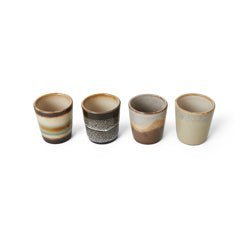 70s ceramics: Eierbecher Granite, Set von 4 von HKliving