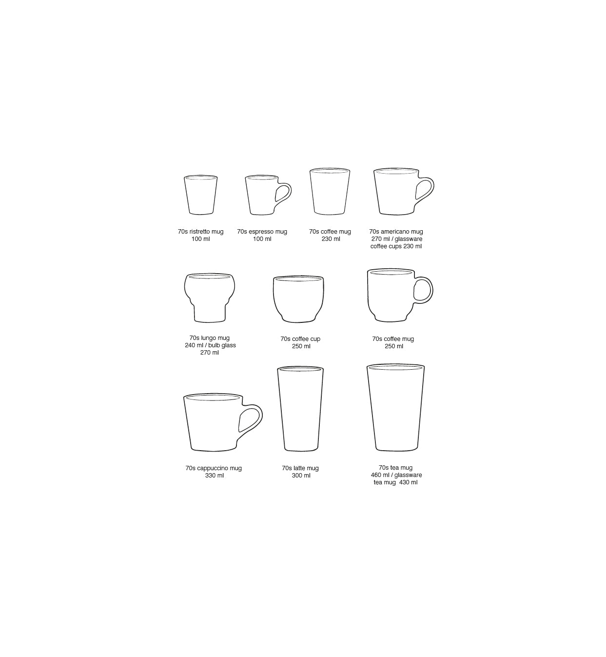 Keramik 70ern Schüssel Tapas Bowls Drift, Set of 4