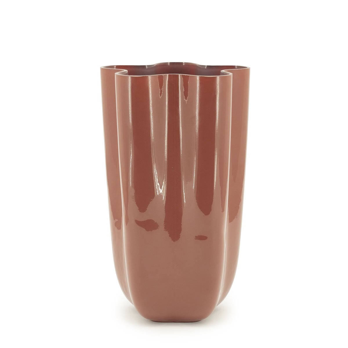 Vase Flori, Korallenrot von By - Boo