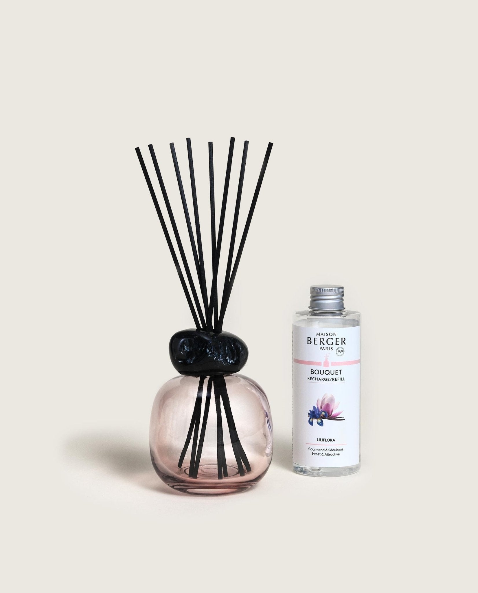Raumduft Diffuser Mineral Rosa/Schwarz - Liliflora von Maison Berger