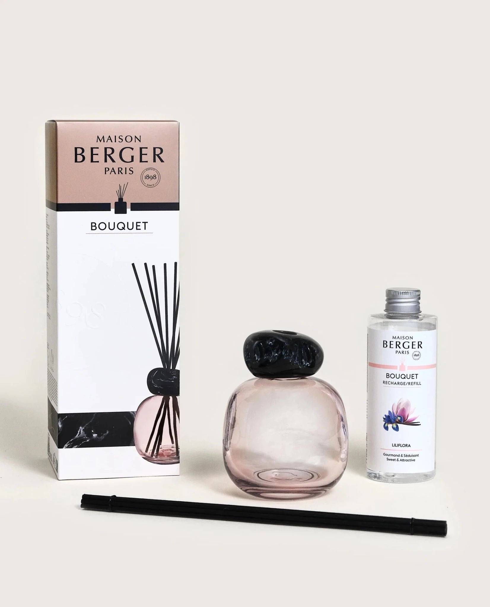 Raumduft Diffuser Mineral Rosa/Schwarz - Liliflora von Maison Berger