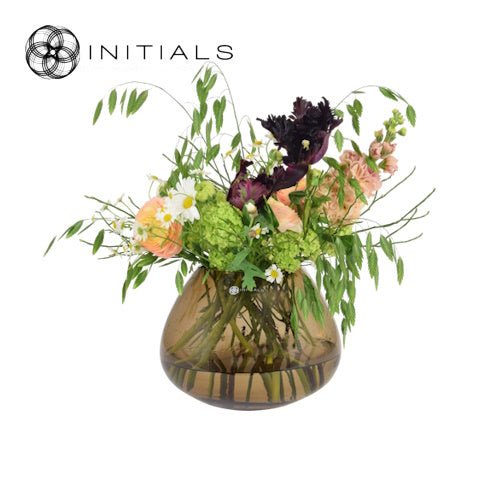 Kerzenglas oder Vase Braun von Initials