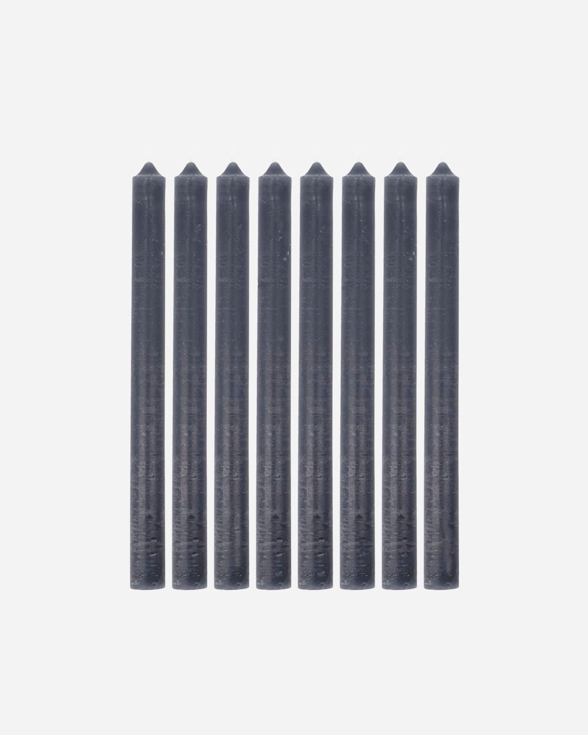 8er Stabkerzen, Rustic Wax Dark Grey von House Doctor