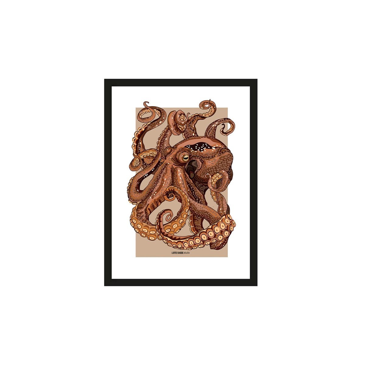Poster Pulpo, inkl. Rahmen von Urban Cotton