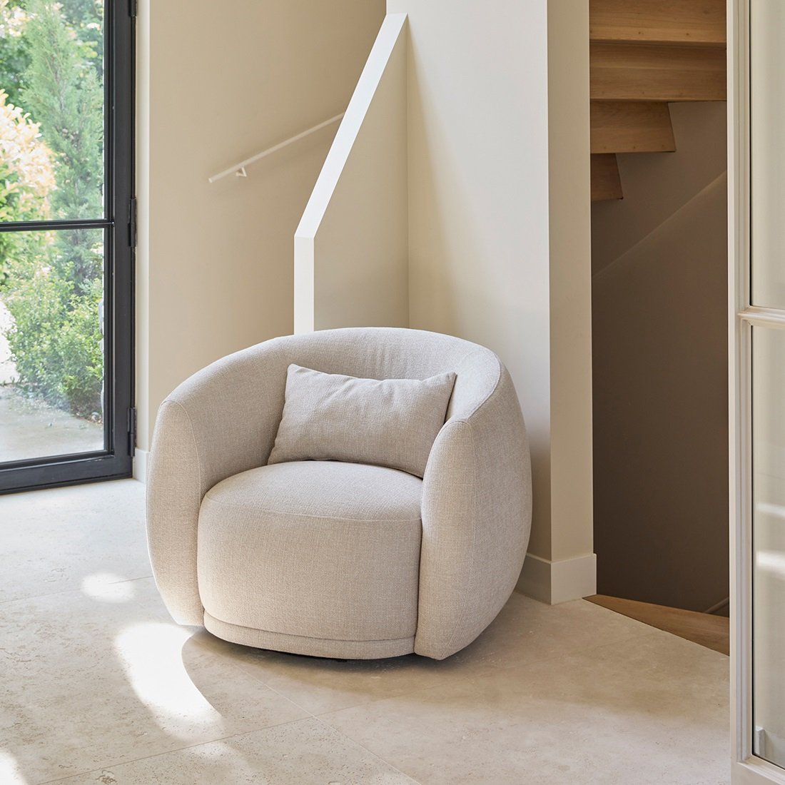 Drehsessel Leonardo AC Glossy Flax von Rivièra Maison