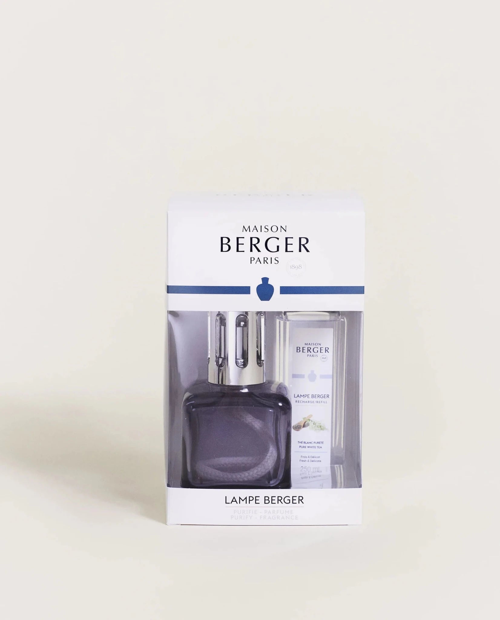 Lampe Berger Glacon Grau mit Duft Pure White Tea (250 ml) von Maison Berger