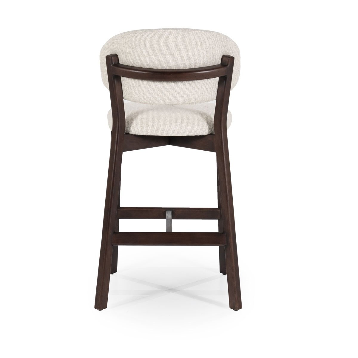Barstuhl Mikky Dunkelbraun - Beige SH 68,5 cm von Eleonora