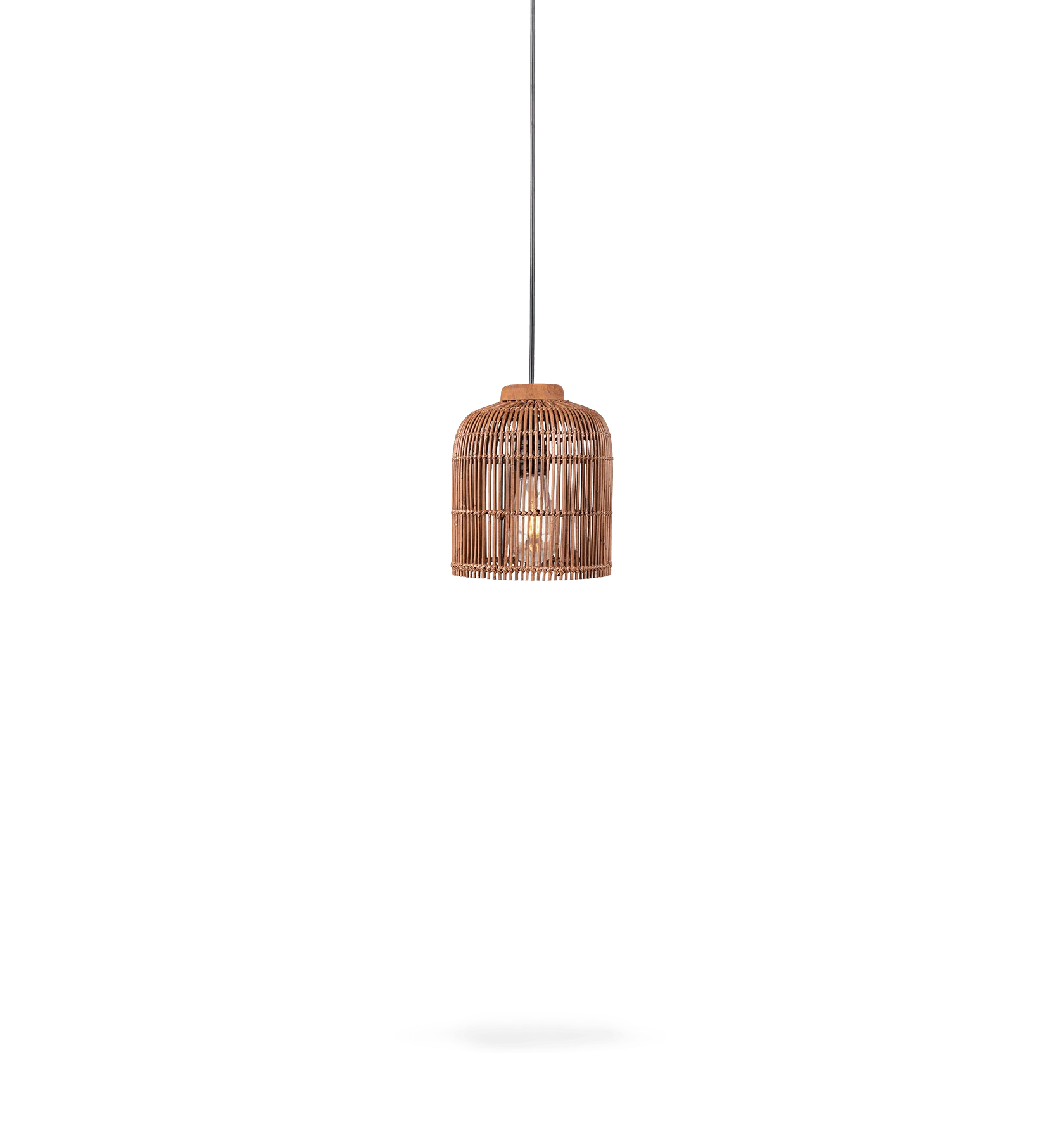 Pendelleuchte Aura Rattan, Braun