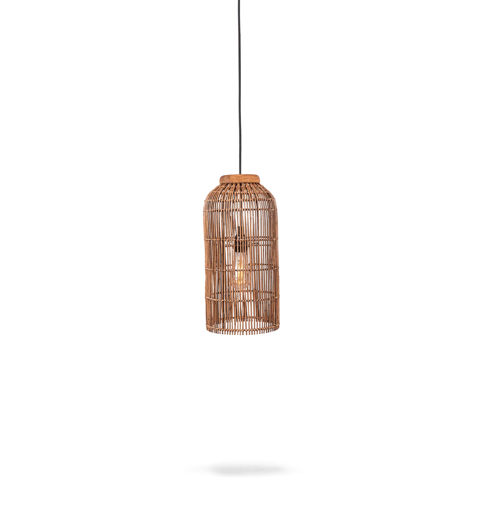Pendelleuchte Aura Slimm Rattan, Braun
