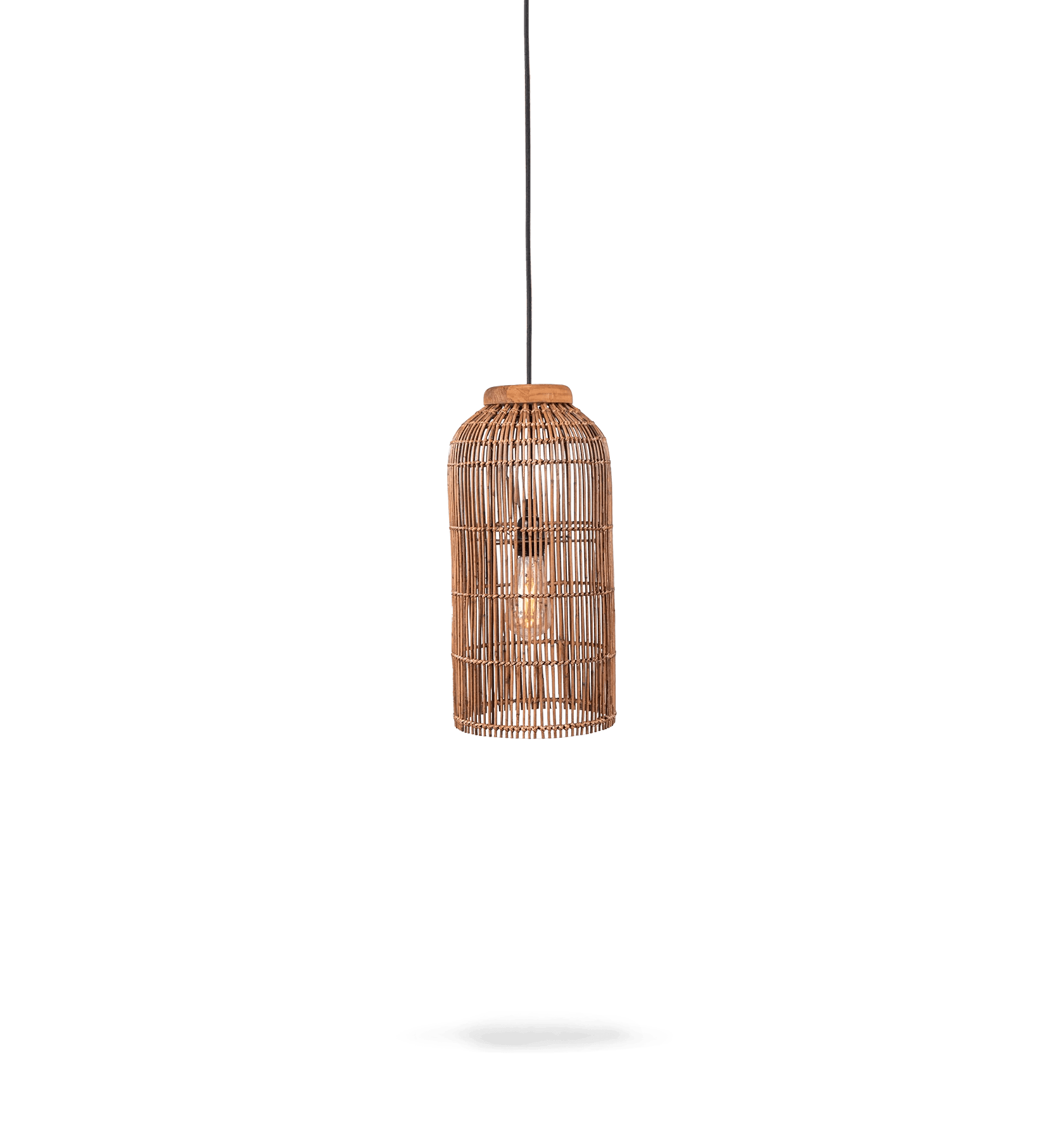 Pendelleuchte Aura Slimm Rattan, Braun von d - Bodhi