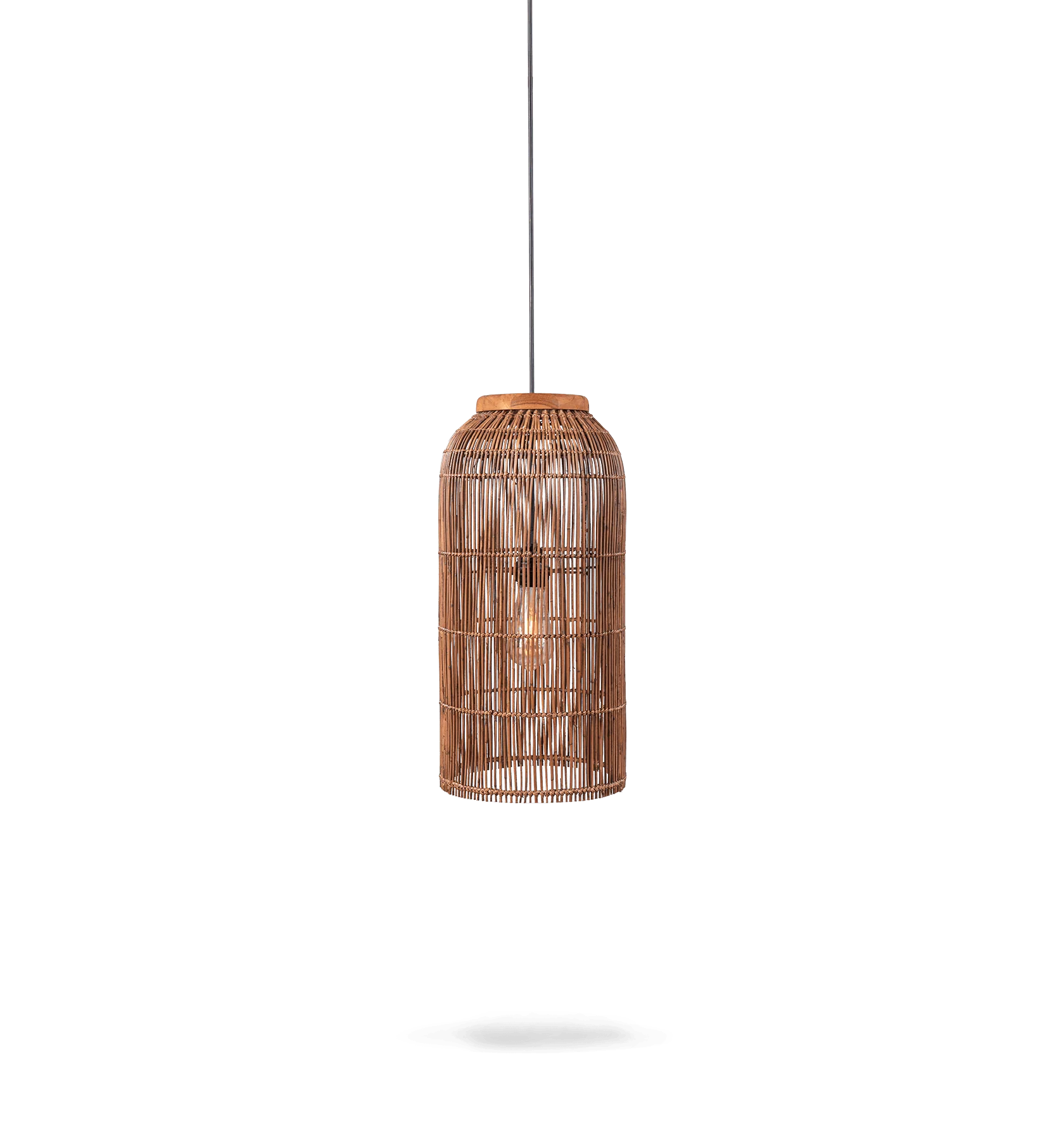 Pendelleuchte Aura Slimm Rattan, Braun