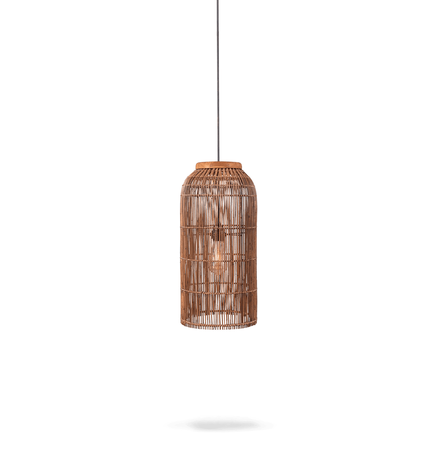 Pendelleuchte Aura Slimm Rattan, Braun von d - Bodhi
