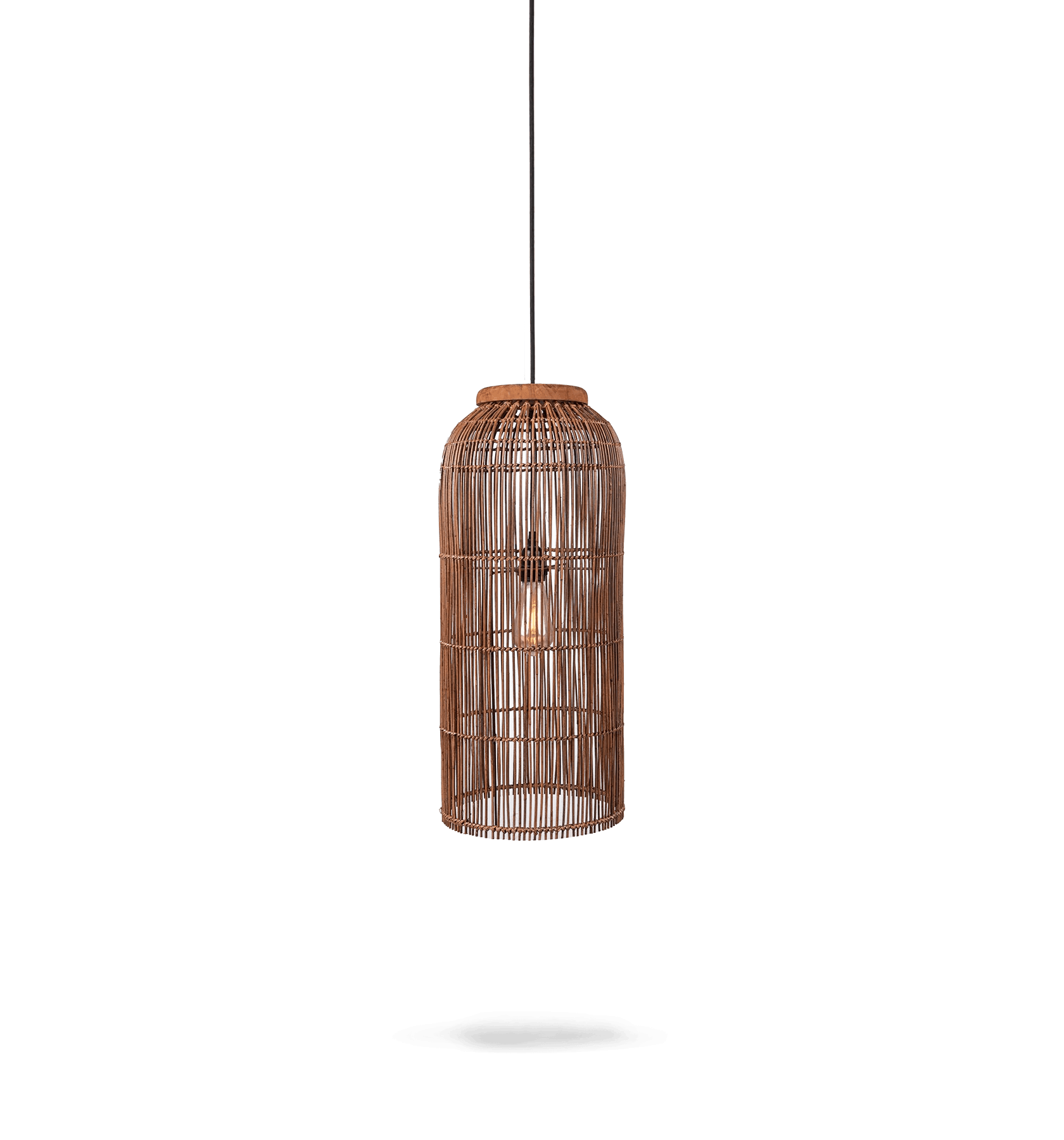 Pendelleuchte Aura Slimm Rattan, Braun von d - Bodhi