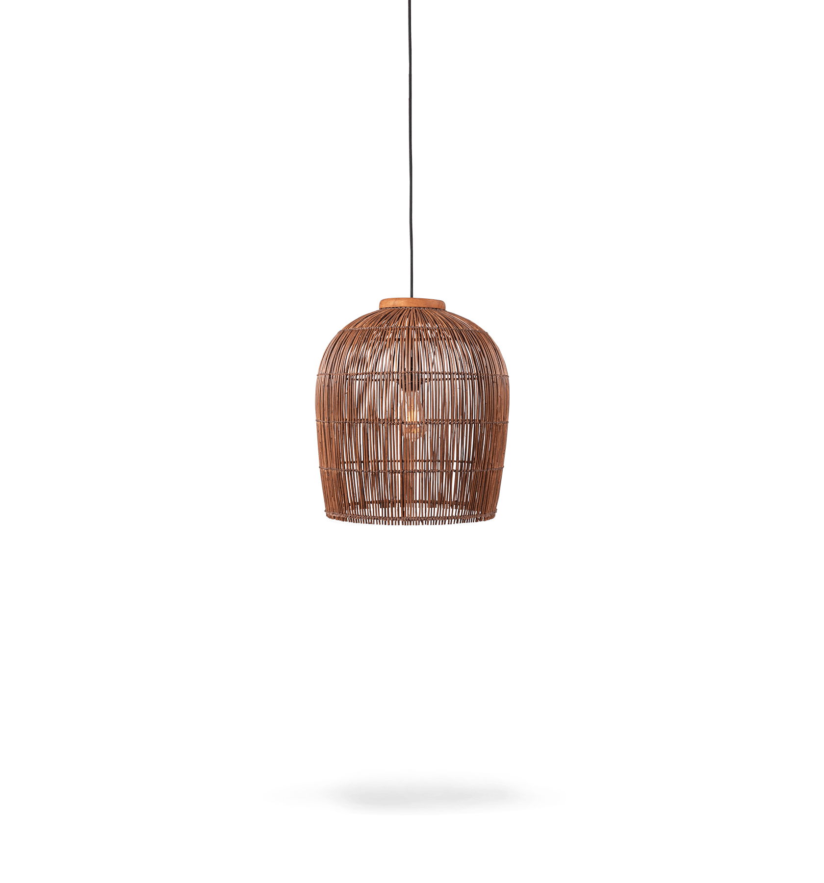 Pendelleuchte Aura Rattan, Braun