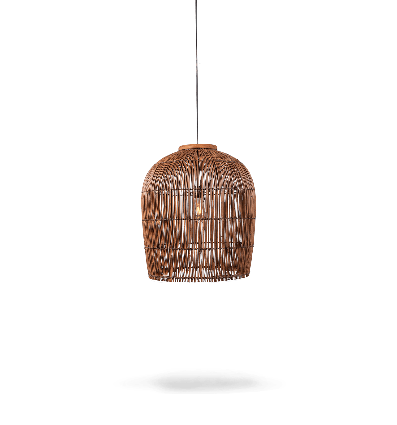 Pendelleuchte Aura Rattan, Braun