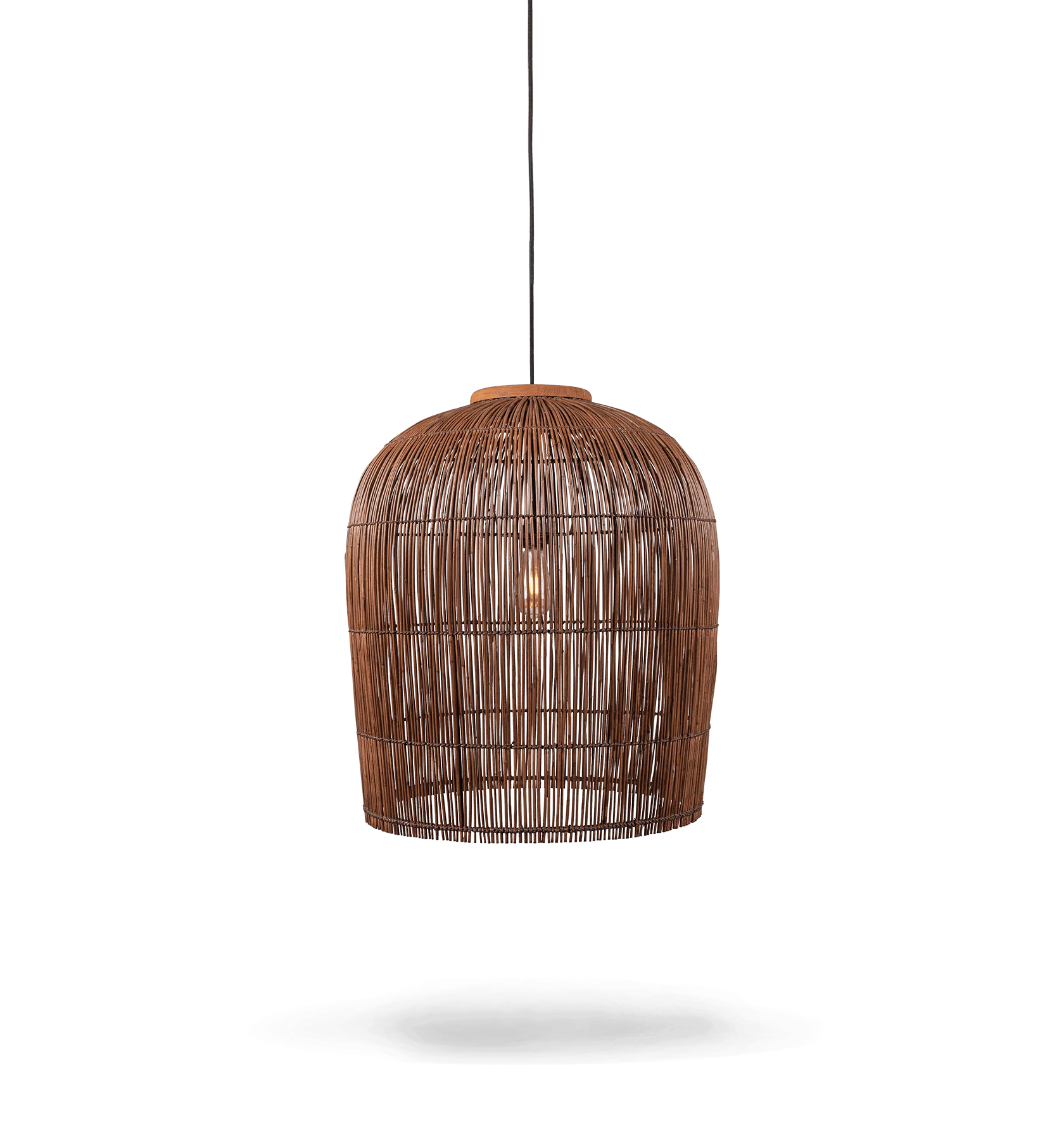 Pendelleuchte Aura Rattan, Braun