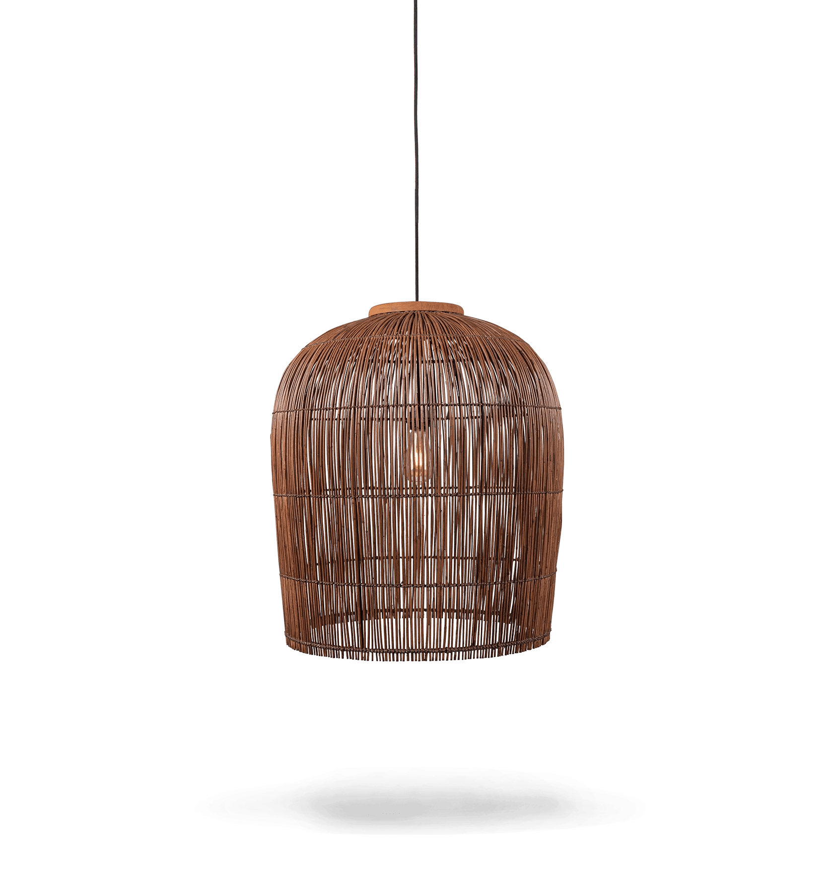 Pendelleuchte Aura Rattan, Braun von d - Bodhi
