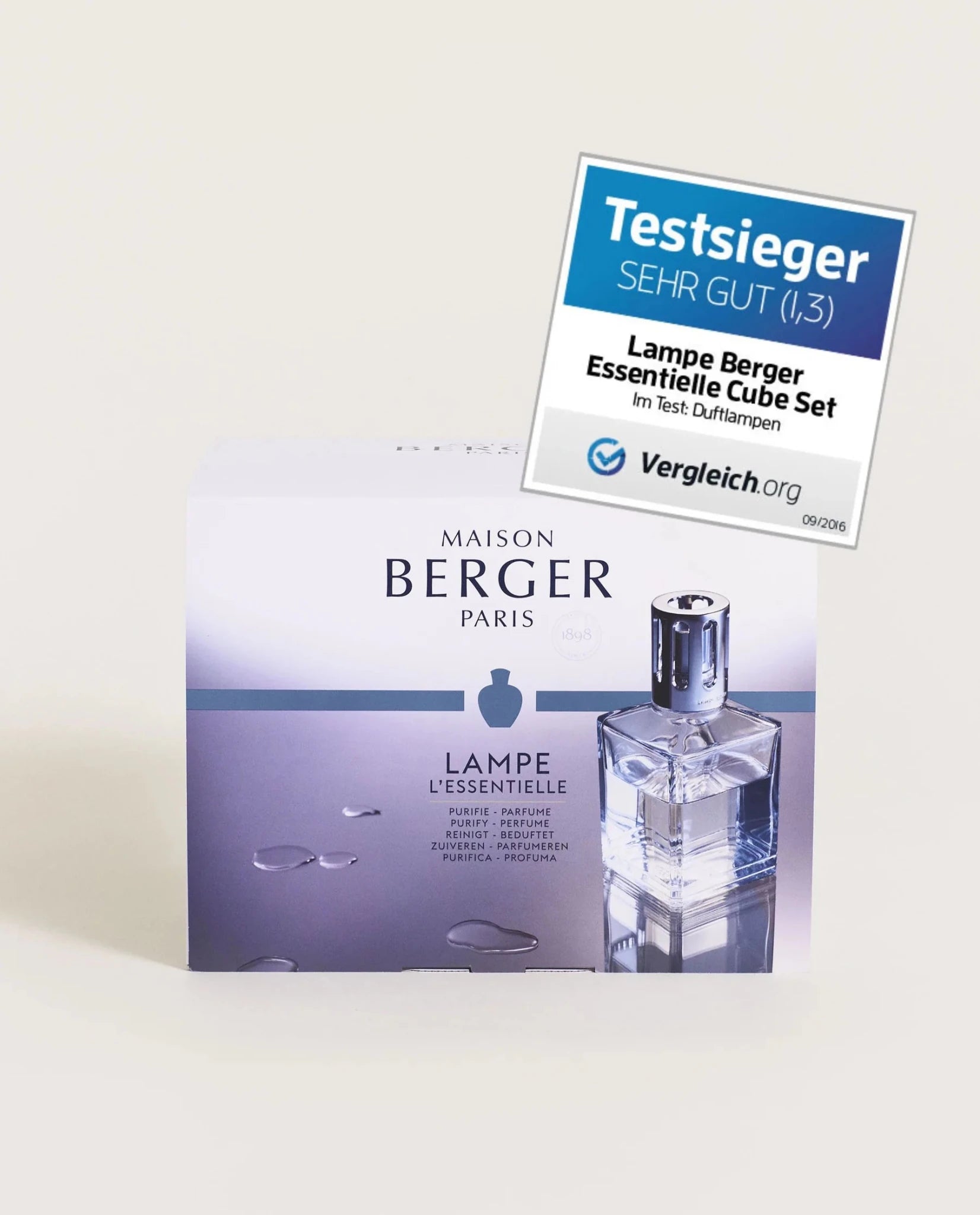 Lampe Berger Essentielle Cube mit Duft Ocean Breeze (250 ml) & AIR PUR Neutral (250 ml) von Maison Berger