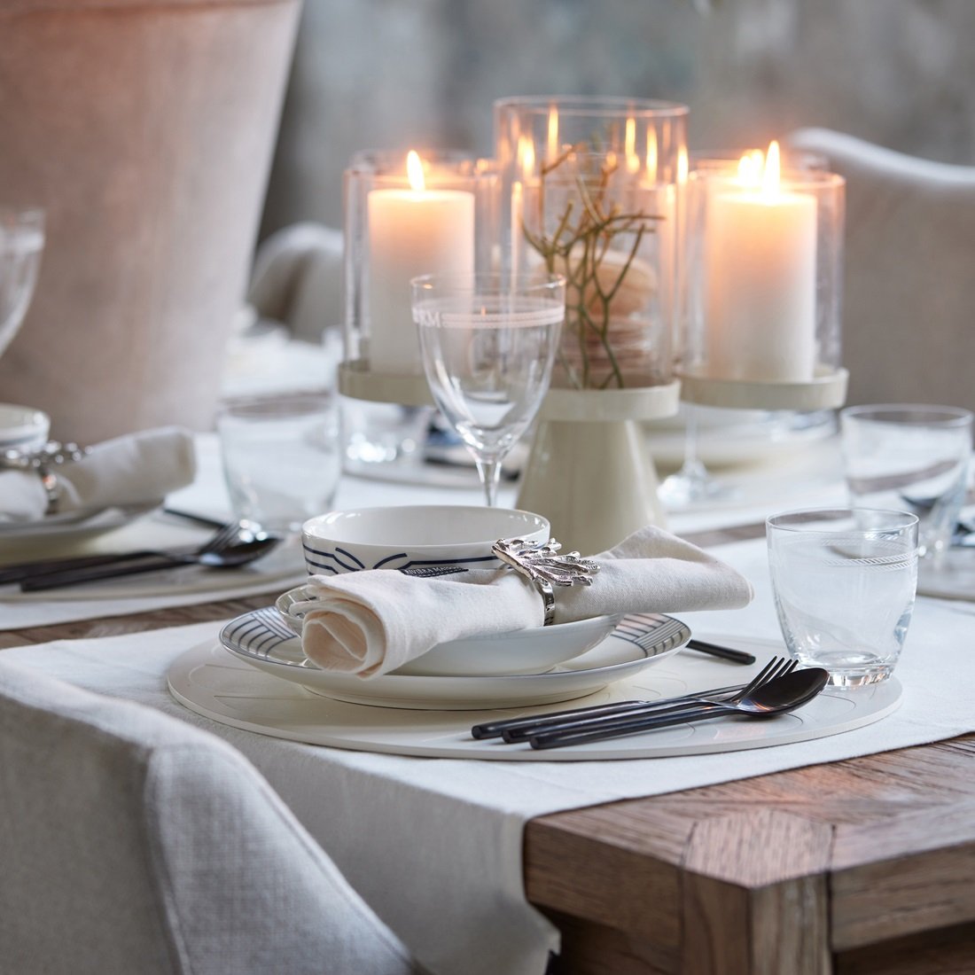 Servietten RM Classic, Weiß, 2 Stücke