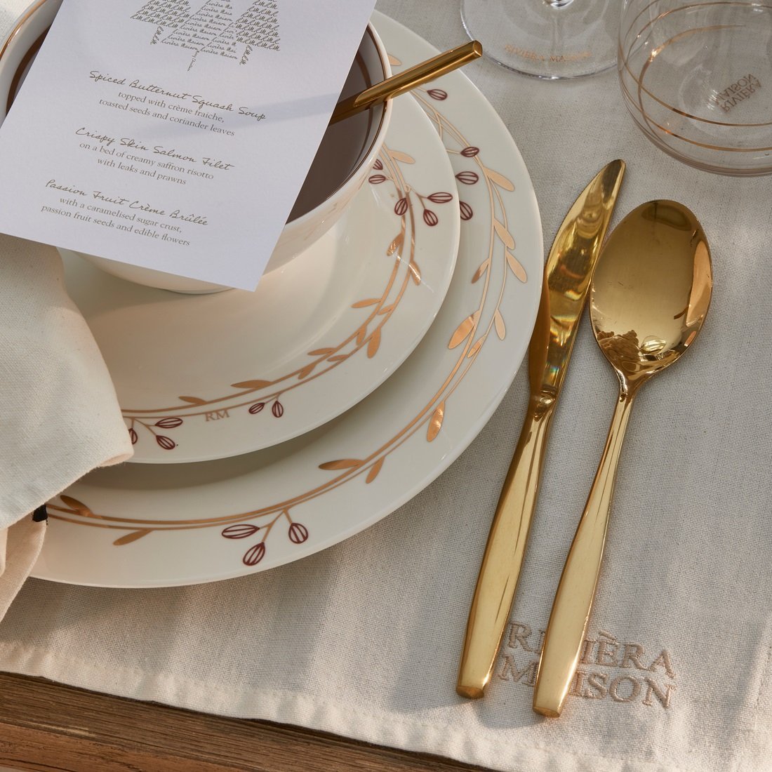 Platzdeckchen RM Classic, Weiß, 2 Stücke von Rivièra Maison