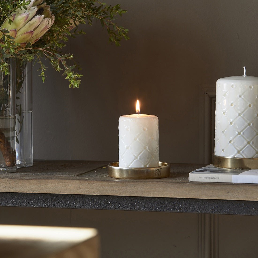 Kerzentablett RM Candle, Gold von Rivièra Maison