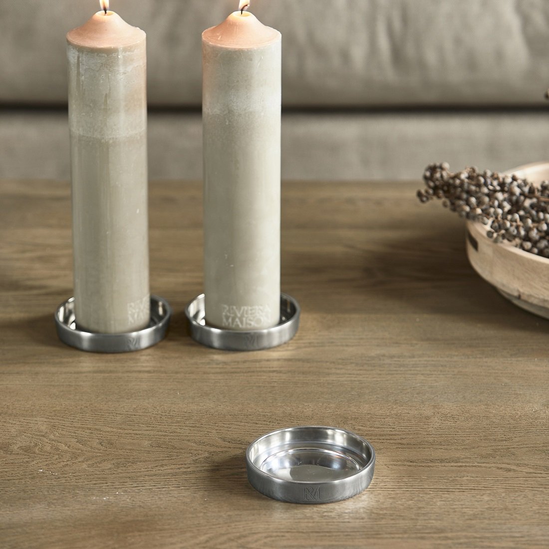 Kerzentablett RM Candle, Silber von Rivièra Maison