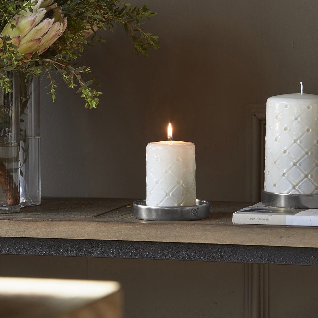 Kerzentablett RM Candle, Silber von Rivièra Maison